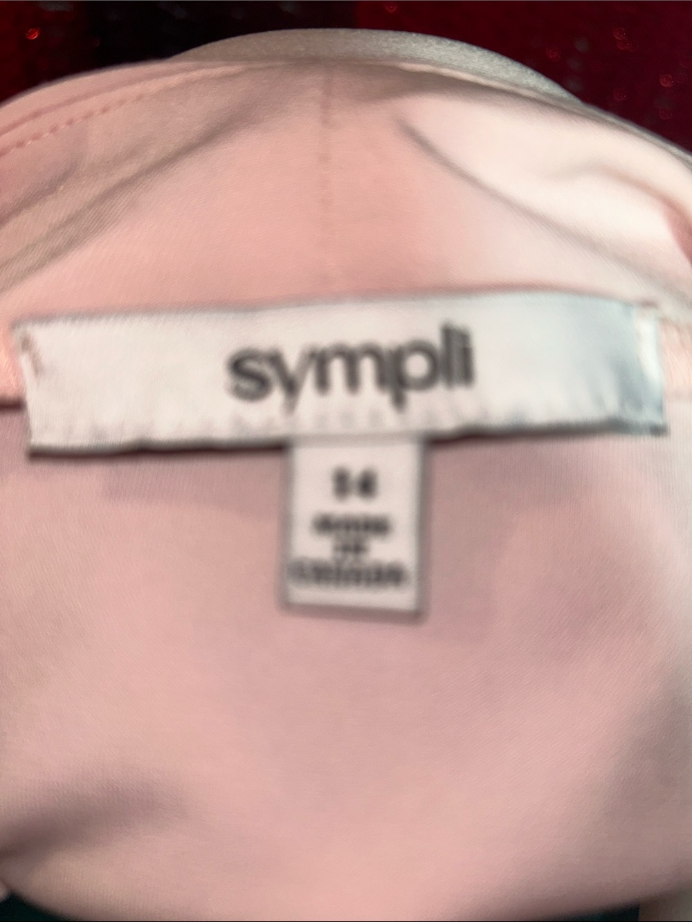 SYmpli Light Pink Scoop Neck Women's Top size 14 EUC - Picture 9 of 10
